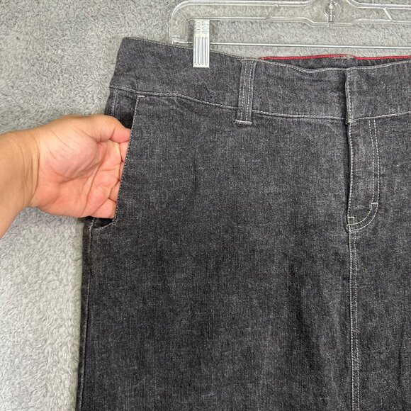 Tommy Hilfiger Women's Y2K Black Denim Maxi Skirt Dark Wash Plus Size 18 - Picture 5 of 14